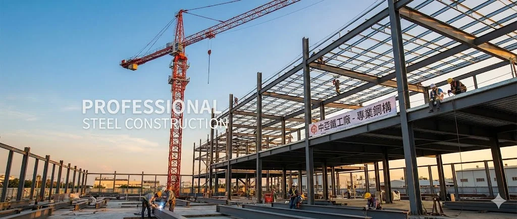 中亞鐵工廠鋼構工程現場